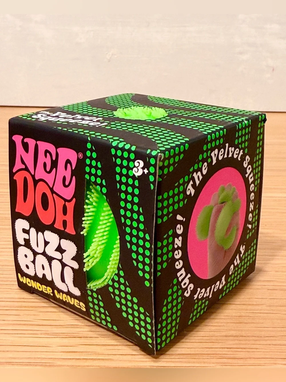 Green Needoh Fuzz Ball Wonder Waves